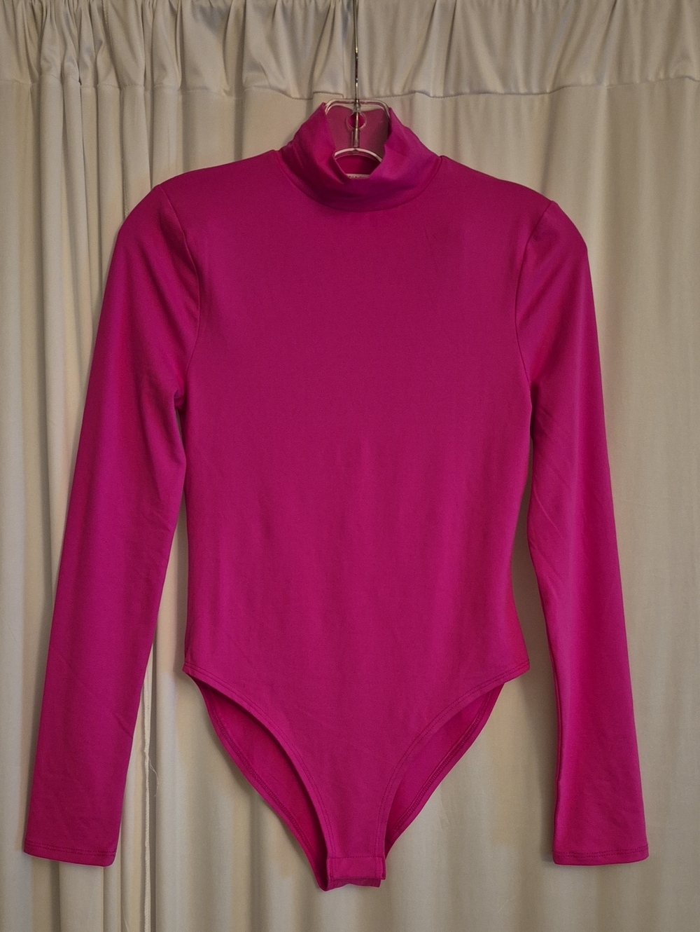 Zenana Outfitters Fuchsia Long Sleeve Turtleneck Bodysuit